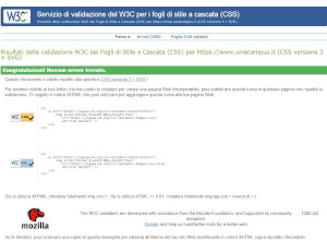 validazione folgi di stile portale ecampus