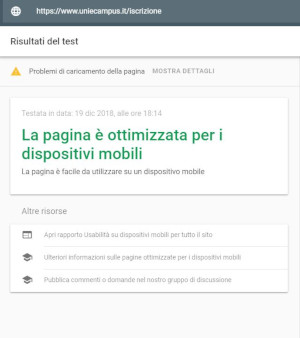 validazione Google-mobile pagina Iscrizione