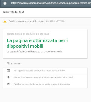 validazione Google-mobile pagina Numeri Utili