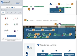 validazione Wave pagina Assistenza e Utilita