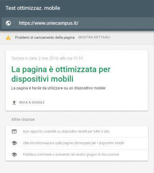 validazione Google-mobile Home Page