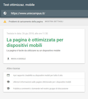 validazione Google-mobile Home Page