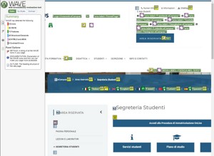 validazione Wave pagina Segreteria Studenti