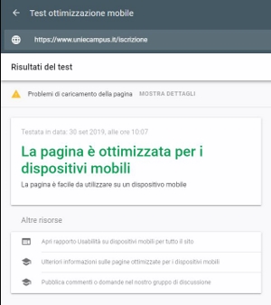 validazione Google-mobile pagina Iscrizione