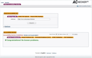 validazione AChecker pagina Ateneo